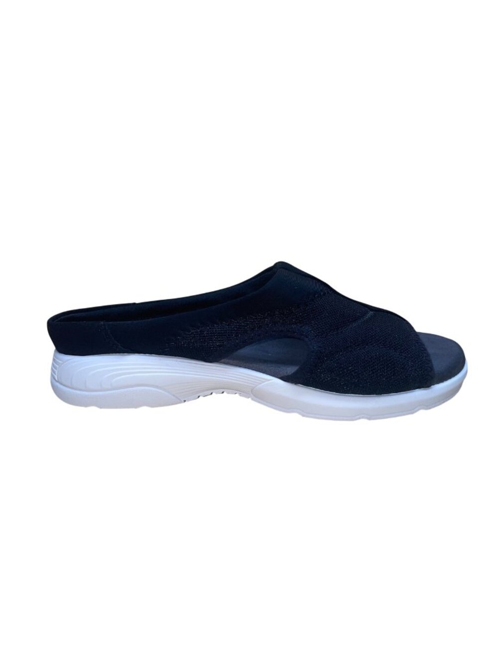 Easy Spirit Women’s Black & White Slip-On Comfort Setinez 2 Sandals Size 7.5M